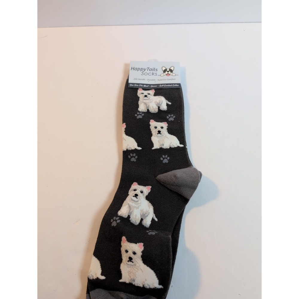 Happy Tails Westie Socks Pet Lovers One Size Fit Most‎